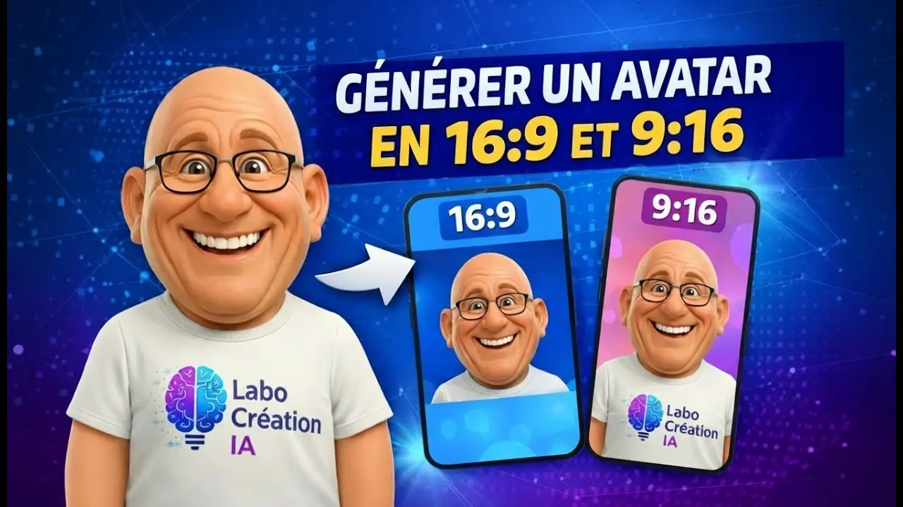Crée ton Avatar YouTube (16:9 & 9:16) gratuitement avec l&rsquo;IA